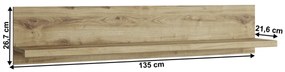 Półka DORSI 135, dąb Navarra
