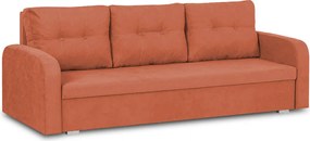 Kanapa sofa 3 os z funkcją spania BERLIN Czerwony
