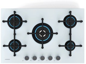 Klarstein Illuminosa 75cm Płyta gazowa 5 palników Biały