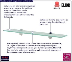 Nowoczesna półka szklana 60x10 - Imker
