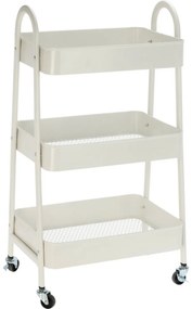 Storage Solutions Metalowy wózek kuchenny 3 półki44 x 31,5 x 79,5 cm, biały