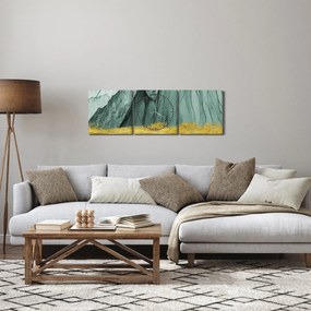 Obraz - Emerald Mountains N⁰3 (z zegarem) (90x30 cm)