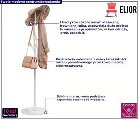 Klasyczny Wieszak Biały Stojący Na Ubrania R4-A37