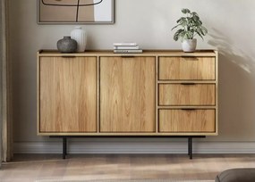 Komoda Nordell 2D3S – nowoczesna komoda z 2 drzwiami i 3 szufladami