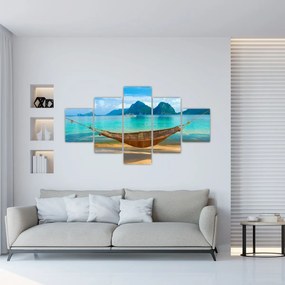 Obraz - Hamak na plaży (125x70 cm)