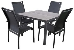 BERGAMO EXPERT ANTRACIT - aluminiowy zestaw sof 4+1