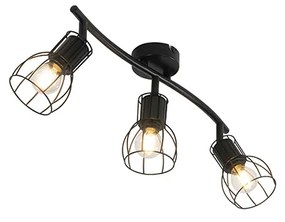 Nowoczesny Plafon / Reflektorek / Spot / Spotow / Lampy sufitowe czarny 63 cm 3-punktowy regulowany - Botu Nowoczesny Oswietlenie wewnetrzne