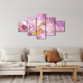 Obraz - Różwa abstrakcja (125x70 cm)