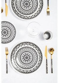 Stalowe sztućce w czarno-złotym kolorze 16 szt. Avie – Premier Housewares