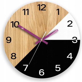 Zegar na ścianę nowoczesny efektowny okrągły cichy do kuchni salonu pokoju