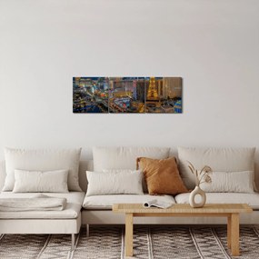Obraz - Las Vegas (z zegarem) (90x30 cm)