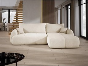 Narożnik COCO z funkcją spania, poduszkami i pojemnikiem NowOrNever 02 Beżowy