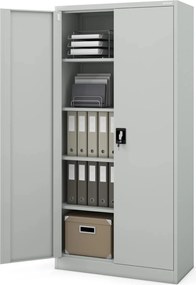 Szafa biurowa Jan dwudrzwiowa 90x40x185 cm szara