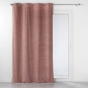 Różowa aksamitna zasłona 140x260 cm Velouriane – douceur d'intérieur