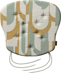 Poduszka na krzesło Filip kolor zielony tkanina strukturalna, wzorzysta