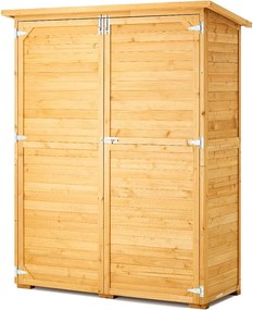 Schronienie Ogrodowe SucceBuy z Nienastępnego Drewna dla Narzędzi Ogrodowych 140 x 170 CM