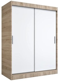 Szafa przesuwna 150 cm dąb sonoma + biały - Erco 4X