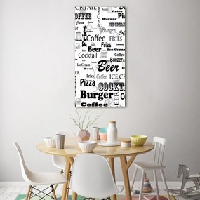 Foto obraz na szkle pionowy Menu w restauracji