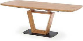 Stół BLACKY 160(220)x90 dąb złoty/czarny rozkładany
