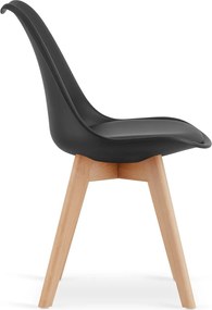 Zestaw jadalniany 1 + 4, stół MADO ARTISAN 80x80 + krzesła BALI MARK czarne