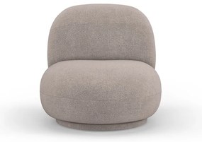Beżowy fotel z materiału bouclé Chuck – Micadoni Home