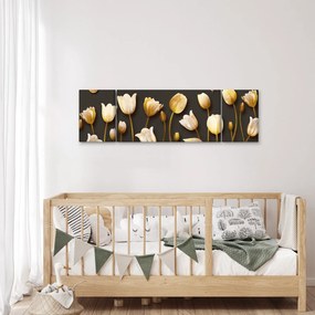 Obraz - Tulipany - abstrakcja (170x50 cm)