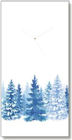 Zegar ścienny Choinki Śnieg Święta Zima