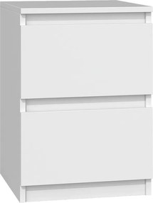 Szafka Nocna Malwa M2 | Biała | 30x30x40 cm | 2 Szuflady