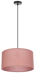 Różowa lampa wisząca z tekstylnym kloszem ø 40 cm Shanti – Candellux Lighting