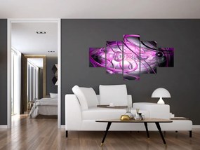 Obraz pięknej fioletowej abstrakcji (125x70 cm)