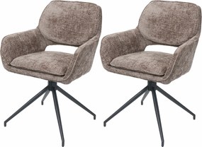 Krzesło do jadalni MCW-N74 (zestaw 2 sztuk),  brązowy