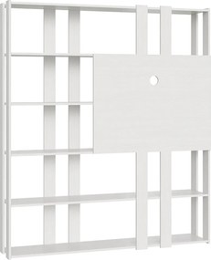 Regał otwarty Kato N z panelem TV Frassino biała