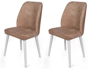 Zestaw krzeseł do jadalni Dallas Mink and White, 2szt.