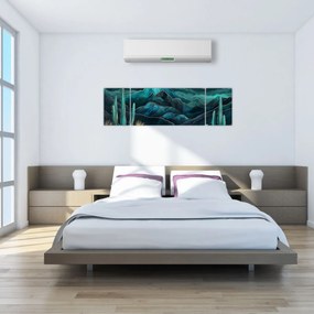 Obraz - Turkusowa noc (170x50 cm)