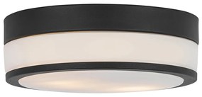 Zewnetrzna Nowoczesna lampa sufitowa czarna 28 cm IP44 - Flavi Nowoczesny Oswietlenie zewnetrzne