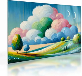 Obraz na szkle - Krajobraz z chmurą (70x50 cm)
