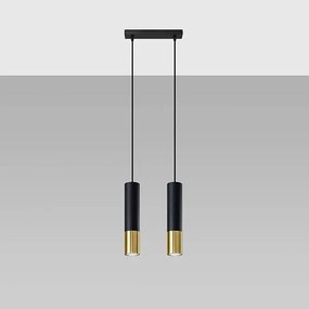 Lampa wisząca LOOPEZ 2 czarna/złoty