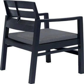 Zestaw antracytowych mebli ogrodowych - Emilly