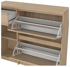 Uchylna szafka na buty w dekorze dębu w naturalnym kolorze 109x93x32 cm Naia – Tvilum