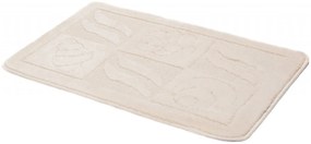 Prostokątny kremowy dywanik łazienkowy W2-N24