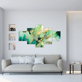 Obraz - Zielona abstrakcja (125x70 cm)