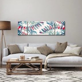 Obraz - Tropikalne liście (170x50 cm)