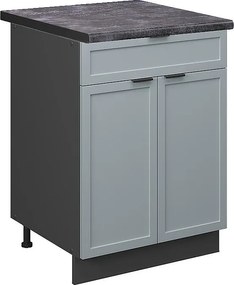 Szafka dolna do kuchni jasnoniebiesko-szary 60x60x82 fame-line