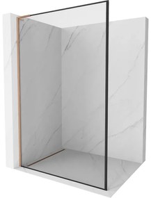 Mexen Kioto L ścianka prysznicowa Walk-in 60 x 200 cm, czarny wzór, miedź szczotkowana - 800-060-103-65-70