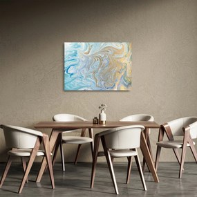 Obraz na szkle - Niebieski marmur (70x50 cm)