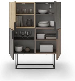 Brązowa szafka w dekorze dębu 100x130 cm Titan – Marckeric