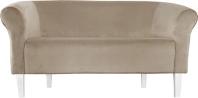 Sofa Milo tkanina Welur : Kolor nogi - Biała, Kolor tkaniny - VELVET - MG09, Typ tkaniny - Velvet, Wysokość nogi - 20 cm