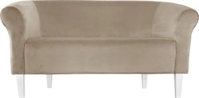 Sofa Milo tkanina Welur wygodna sofa tapicerowana do salonu i poczekalni : Kolor nogi - Biała, Kolor tkaniny - VELVET - MG09, Typ tkaniny - Velvet, Wysokość nogi - 20 cm