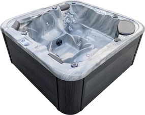 JACUZZI OGRODOWE WANNA  SPA 5-OSOBOWA WHITE OBUDOWA ANTRACYT 195x195 CM