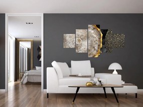 Obraz - Pień drzewa w kolażu 2 (125x70 cm)